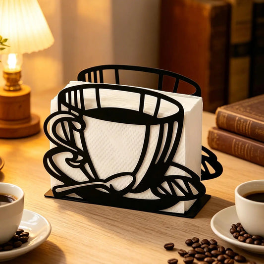 Retro Iron Coffee Filter Holder | Tabletop Organizer for Café Coffee Filter Holder Oasis Select