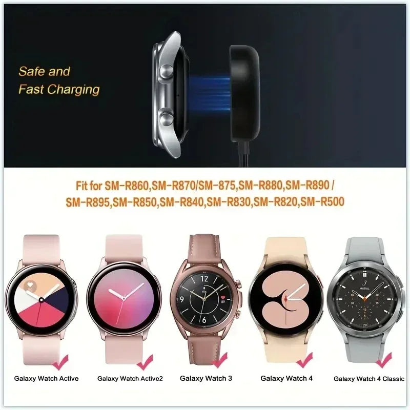2026 Hot Sale！Magnetic Watch Wireless Charger For Samsung Galaxy Watch 8/7/6/5/4/3 Watch Fast Charging Dock Station USB/TypeC Peaceful Pleasures Health and Wellness
