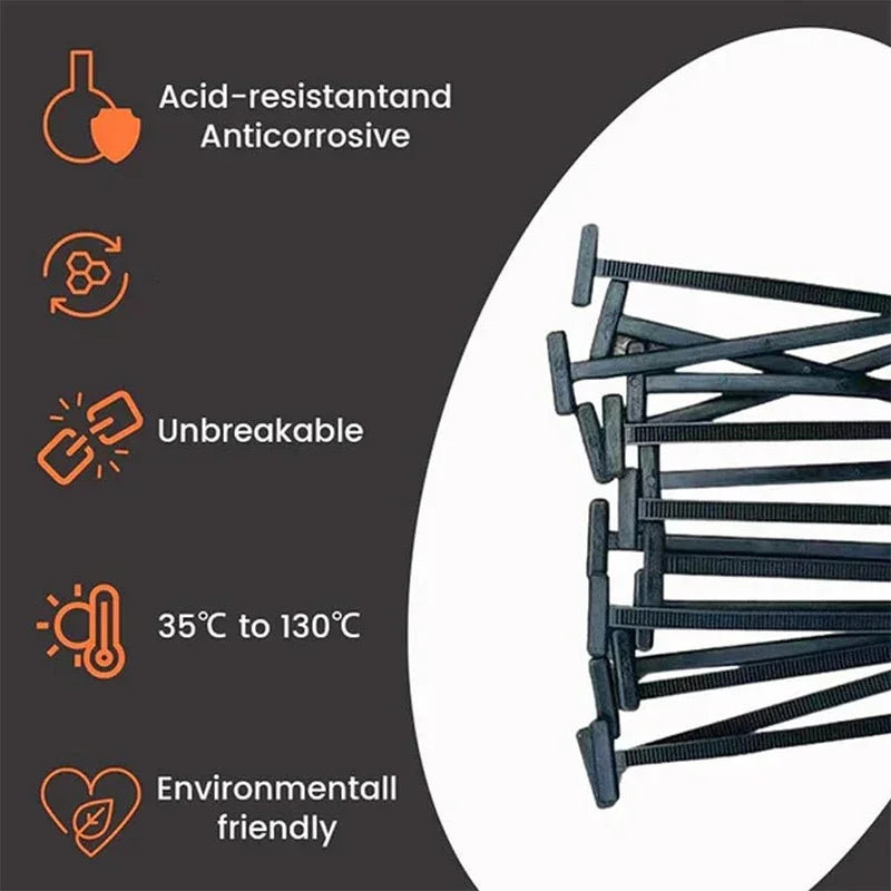 UV-Resistant Nylon Zip Tie Buckles – Self-Locking Car Cable Ties