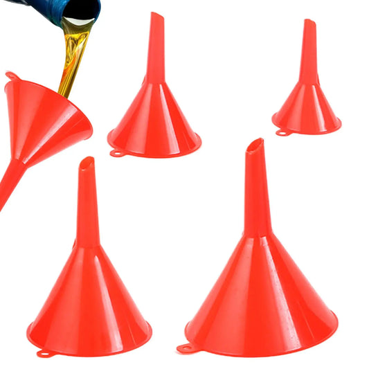 4-Piece Plastic Funnel Set for Car Oil & Liquid Transfer Automotive Funnel Set Peaceful Pleasures Health and Wellness Default Title