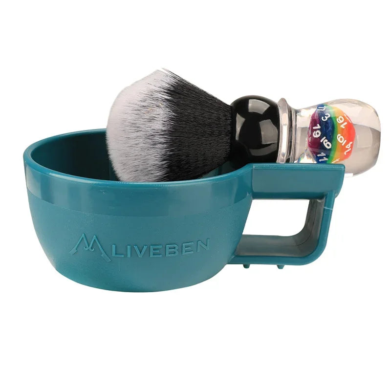 This Shaving Cream Foaming Bowl Anti Drop Thickened Soap Bowl American Three-dimensional Pattern Wet Shaving Bowl Peaceful Pleasures Health and Wellness