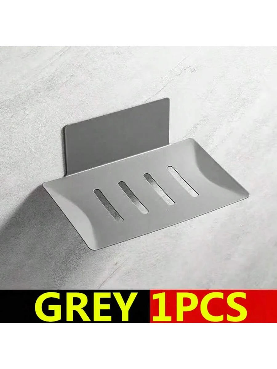 Wall-Mounted Black Stainless Steel Soap Dish Holder