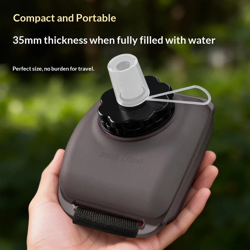 Hands-Free Wrist Water Bottle | Silicone, Leak-Proof, 200ml