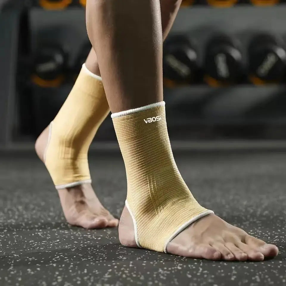 1 Pair One Size Elastic Breathable Ankle Support Sleves for Running Basketball Cycling Peaceful Pleasures Health and Wellness Yellow one size