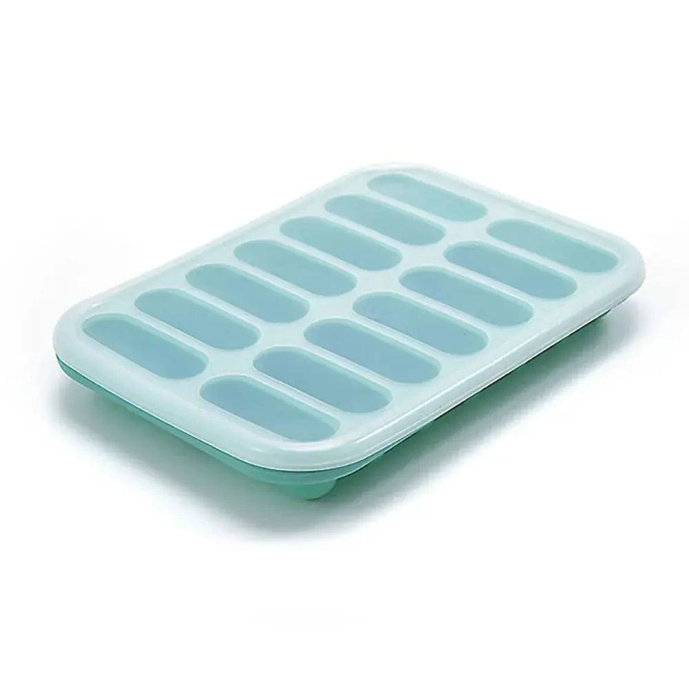 14-Grid Non-Stick Silicone Sausage & Hot Dog Mold with Lid