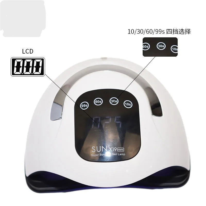 X19 Nail Drying Device - LED Ultraviolet Lamp - Professional Nail Art Accessories for Drying Nail Glue - Phototherapy for Nails Peaceful Pleasures Health and Wellness