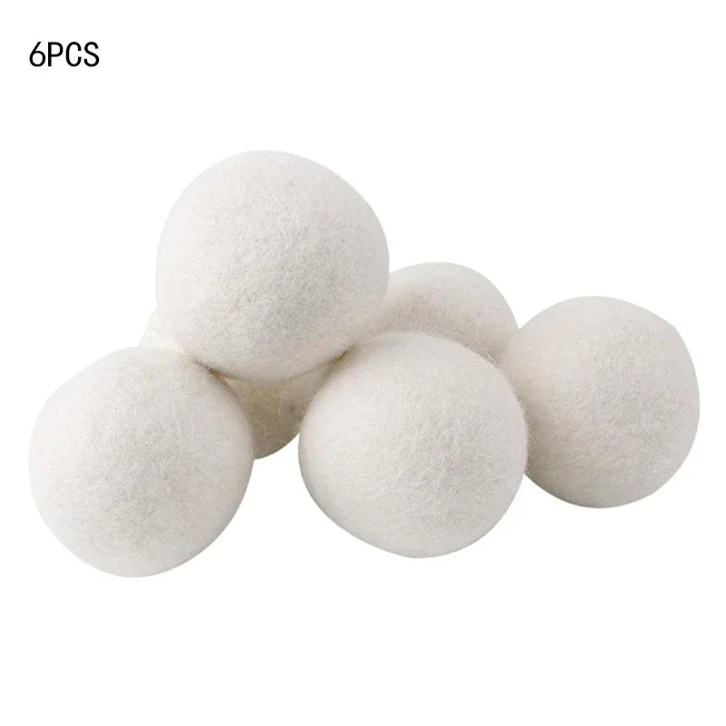 Clothes Wool Dryer Balls Laundry Tumble Dryer Balls 5cm Dryer Balls Laundry Softener Reusable Home Washing Machine Accessories Peaceful Pleasures Health and Wellness 6pcs