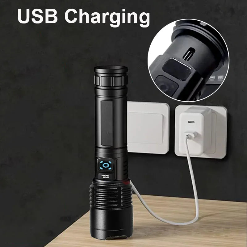 Mikenoon A10 Rechargeable LED Flashlight | Zoomable 500m Torch