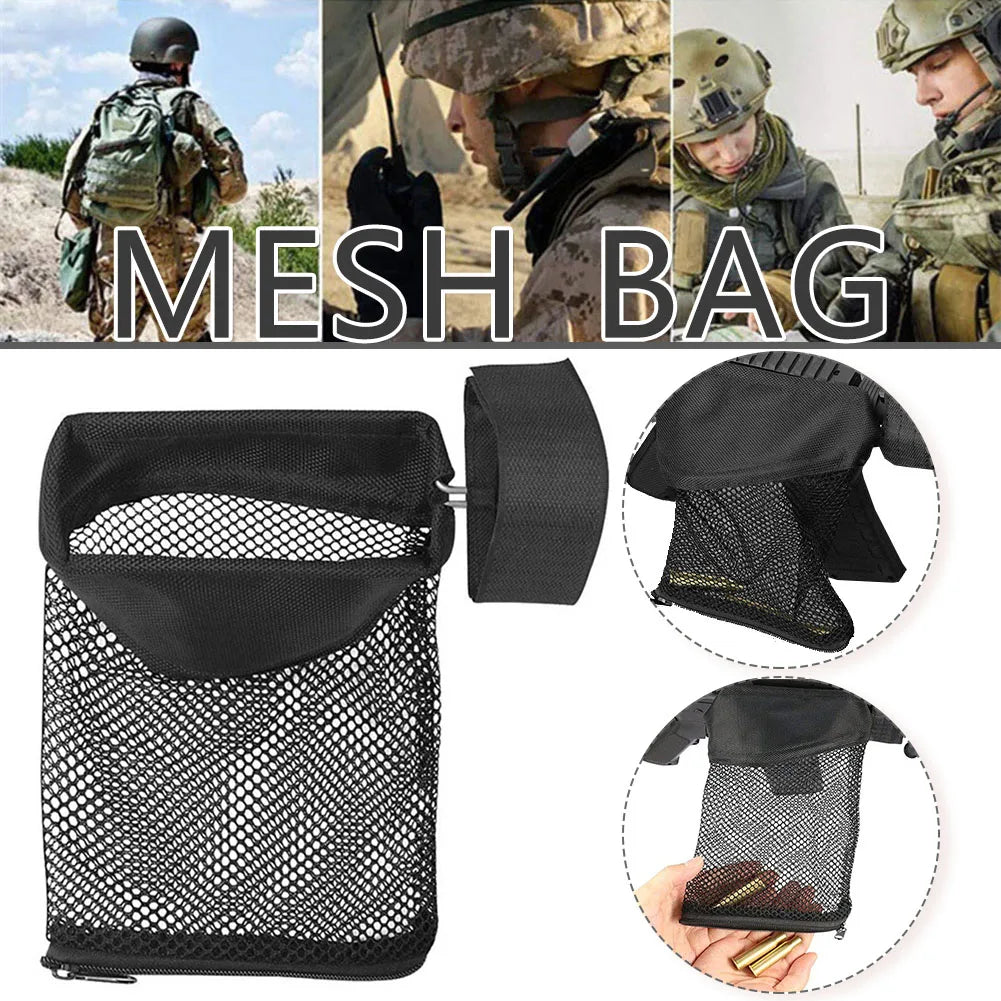 Catching Storage Net Bag Brass Catcher With Zipper Bottom Cartridge Recycling Mesh Bag Durable Outdoor Shooting Accessories Peaceful Pleasures Health and Wellness