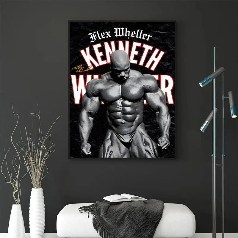 Vintage Classic Bodybuilding Champion Canvas Wall Art Fitness Workout Motivational Poster for Home Gym Living Room Decoration Peaceful Pleasures Health and Wellness