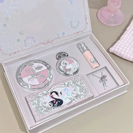 NICEKEY Pink Ballet Makeup Set – 5-Piece Face & Eye Gift Box Makeup Gift Set Oasis Select Makeup Sets