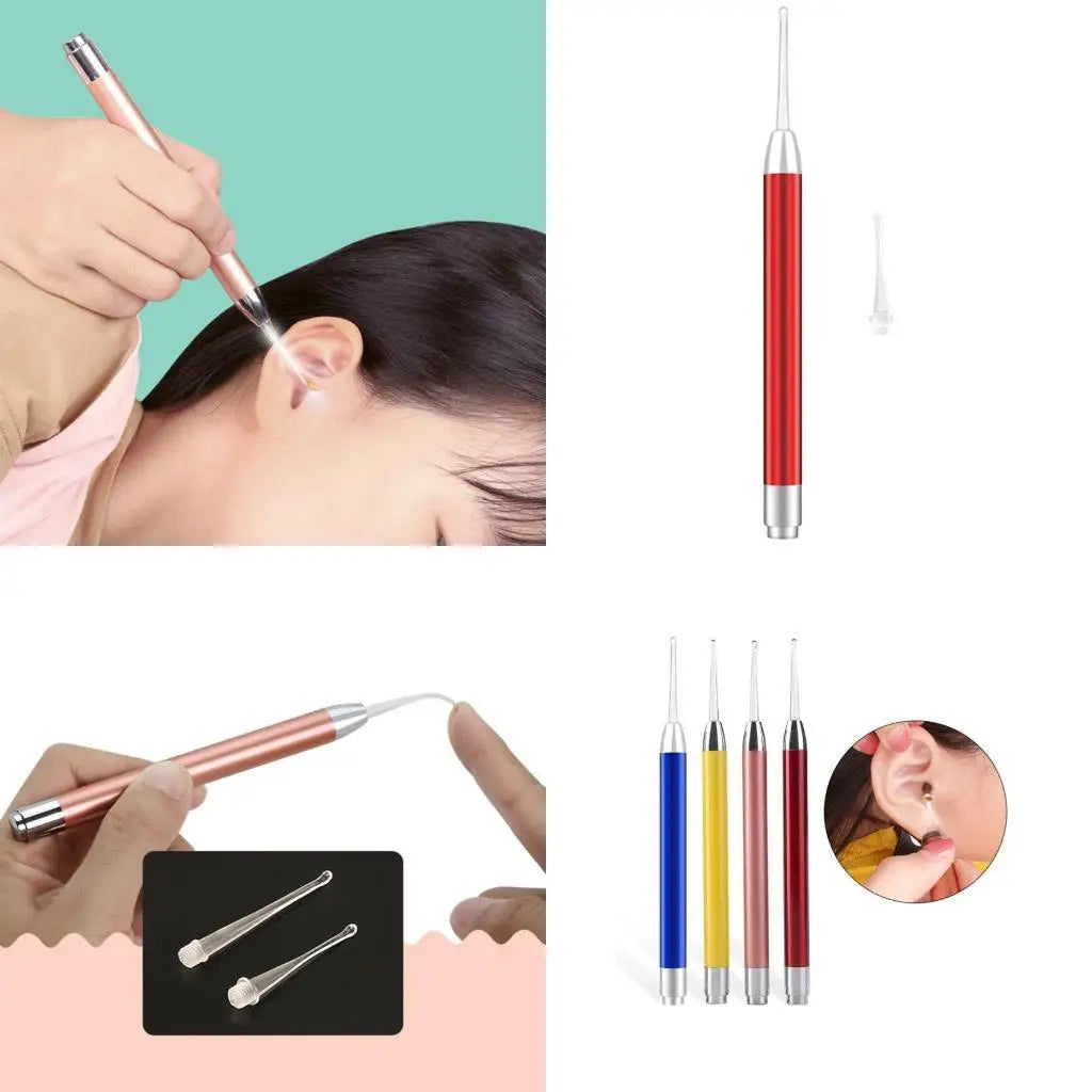 LED Ear Wax Removal Tool with 2 Spoon Tips | Safe Ear Pick