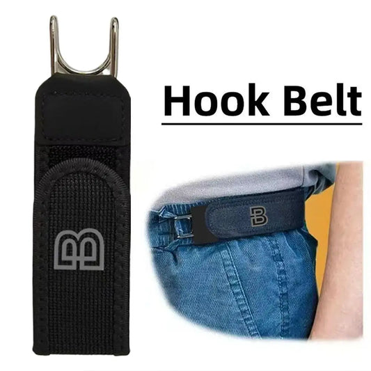 Invisible Elastic Belt – Buckleless Metal Hook Waist Strap Unisex Elastic Waist Belt Oasis Select