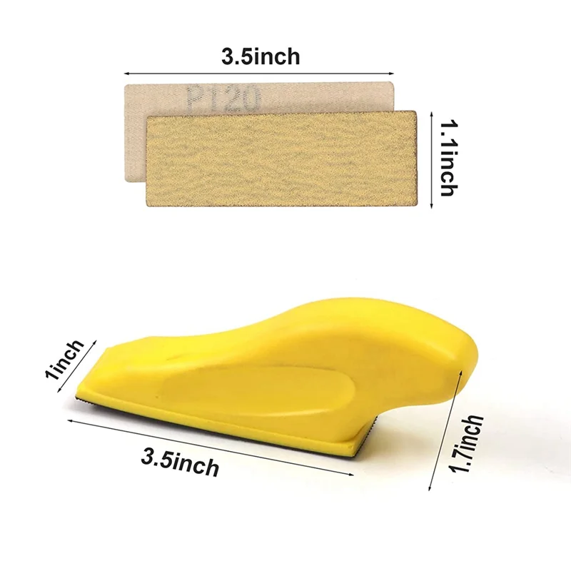 Y51A-140Pc Sander Paper Kit,3.5X1in Hand Sanding Block For Wet Dry Hook & Loop Alumina 80 To 600 Grit Sandpaper Peaceful Pleasures Health and Wellness