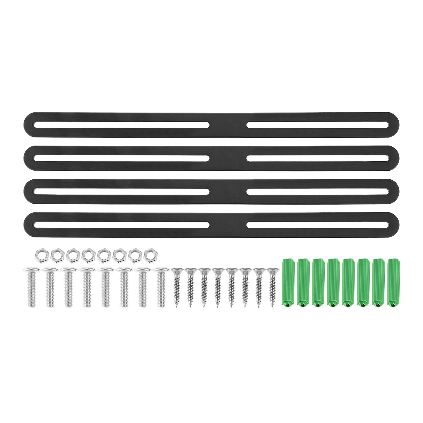 Black Stainless Steel Slotted Corner Braces – Heavy Duty 4-Pack