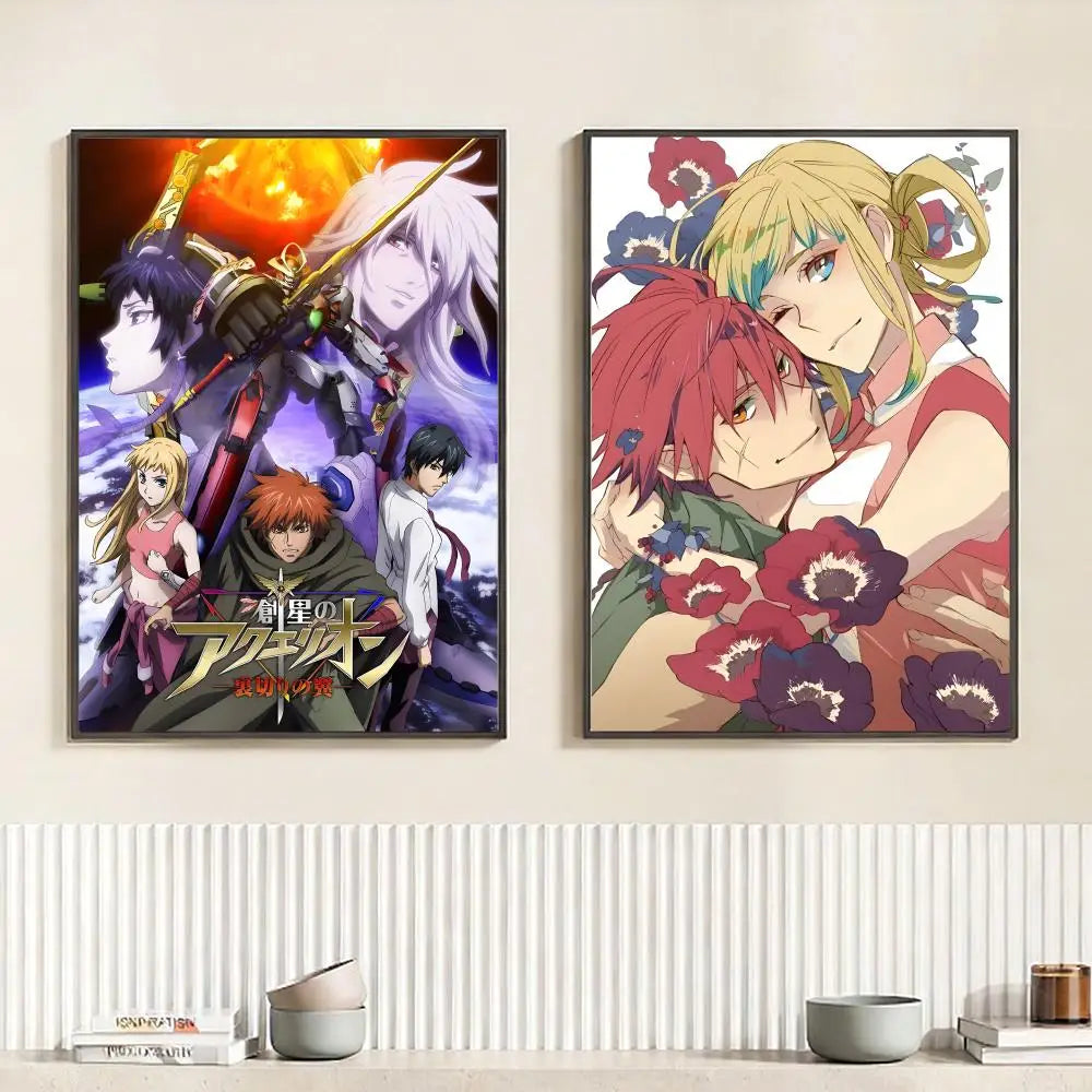 Anime G-Genesis of Aquarion Poster HD Self Adhesive Waterproof Wall Art Ideal for Home Office Dorm Bedroom Great Gift Peaceful Pleasures Health and Wellness