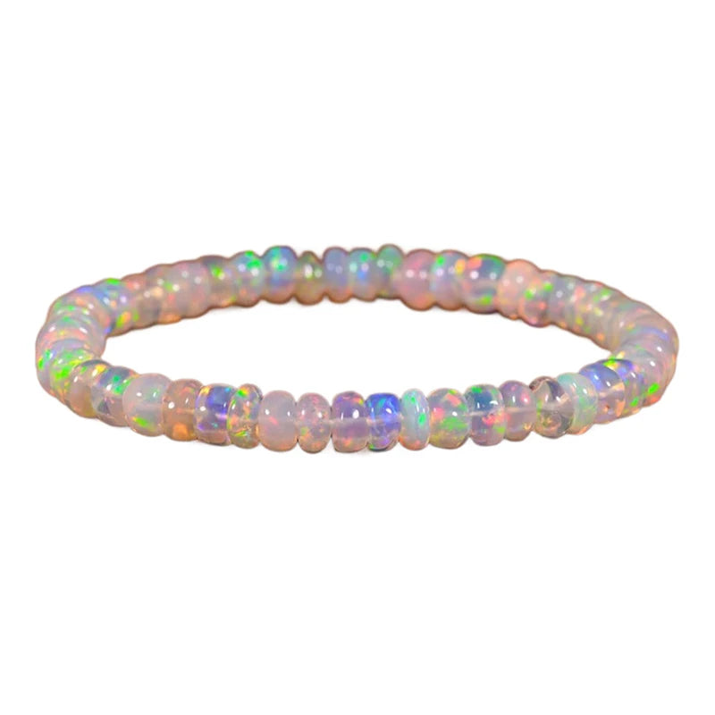 Elegant Opal Stretch Bracelet | Natural Gemstone Gift for Women