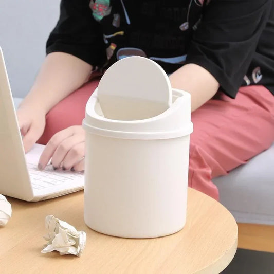 Mini Desktop Trash Can with Lid | Small Desk Waste Bin Desktop Waste Bin Peaceful Pleasures Health and Wellness