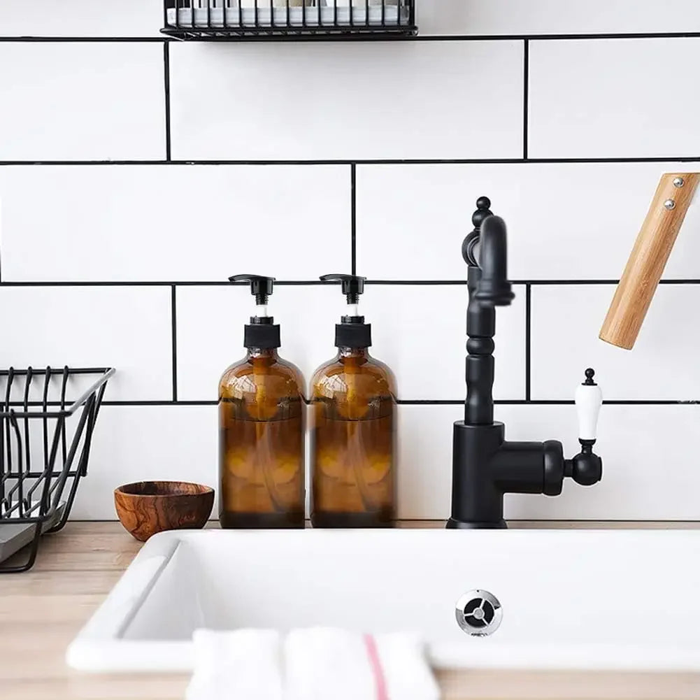 1PCS 300/500ML Portable Empty Pump Dispenser Bottles Shampoo and Conditioner Dispenser Durable Refillable Containers Peaceful Pleasures Health and Wellness