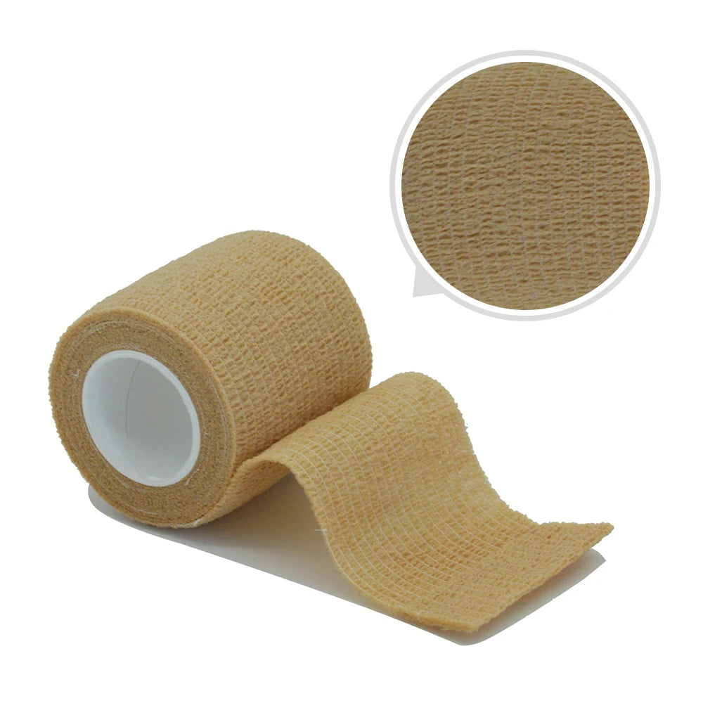 2.5/5/10cm*4.8m Gauze Bandage Self-adhesive Breathable Elastic Bandages for Sports Fixing Finger Wrist Leg Sports Protector Peaceful Pleasures Health and Wellness