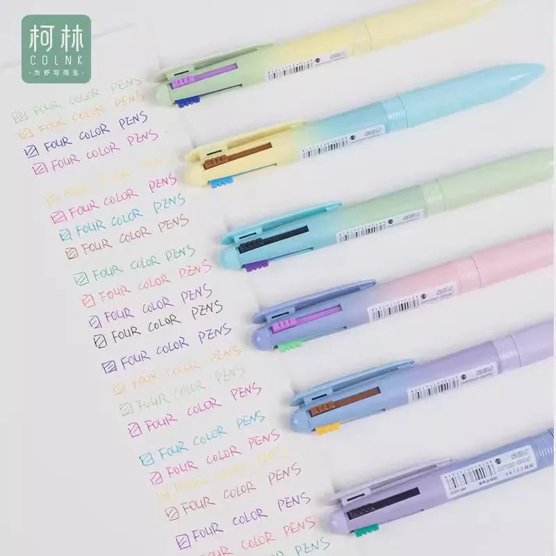 Gradient Multi-color Ballpoint Pen Smooth Writing Gel Pens Kids