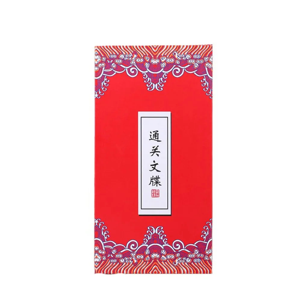 Collect Postmarks Folding Organ Notepad Blank Inner Page Chinese Style Retro Court Notebook Traveler Stationery Writing Paper Peaceful Pleasures Health and Wellness Style 1