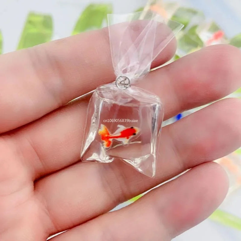 1pcs Coral Fish Bag Resin Charms Ocean Transparent Small Fish in Water Bag Jewelry Pendant Jewelry Handmade DIY Material Decor Peaceful Pleasures Health and Wellness