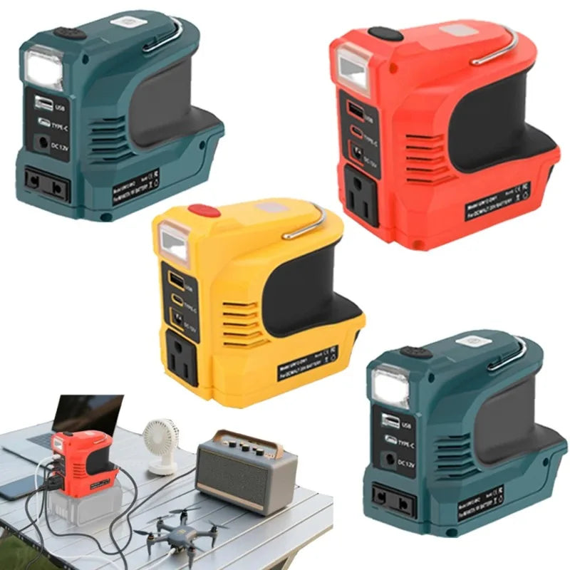 220w Power Plastic Housing for Dc Bicycle Helmet 18v 21v 220v 110v To Ac with Usb Type-C Rechargeable Port Bit Holder Power Tool Peaceful Pleasures Health and Wellness