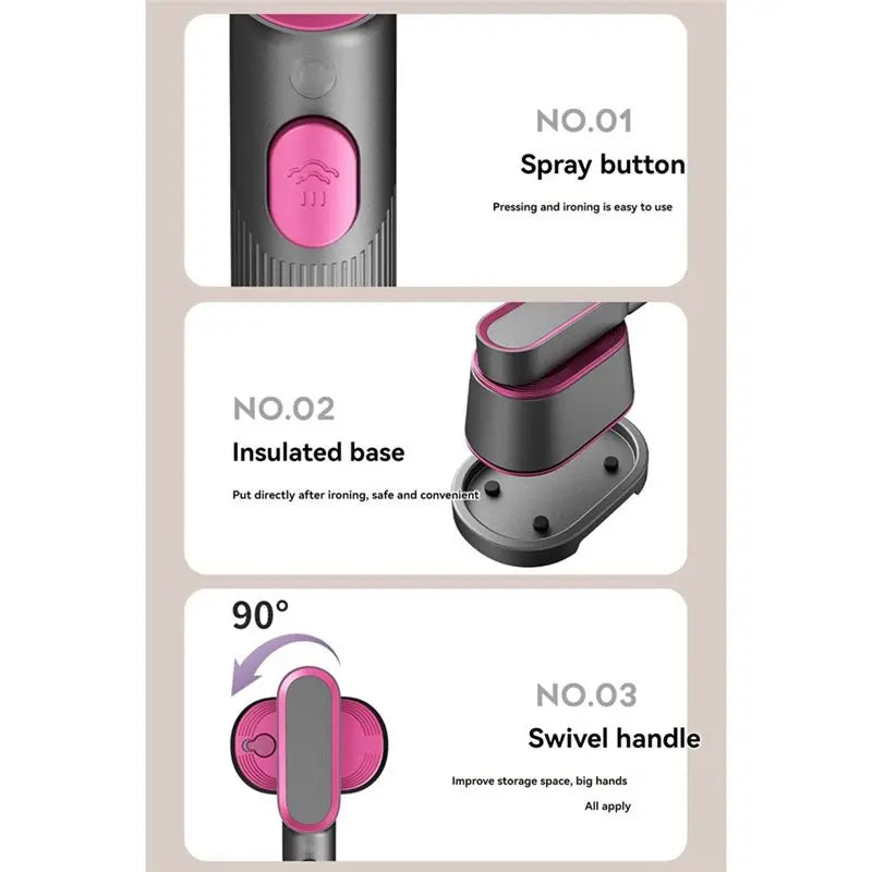 M02K-Portable Handheld Garment Steamer Steam Iron 3 In 1 Vertical Iron For Clothes Ironing Wet Dry Ironing Machine Peaceful Pleasures Health and Wellness