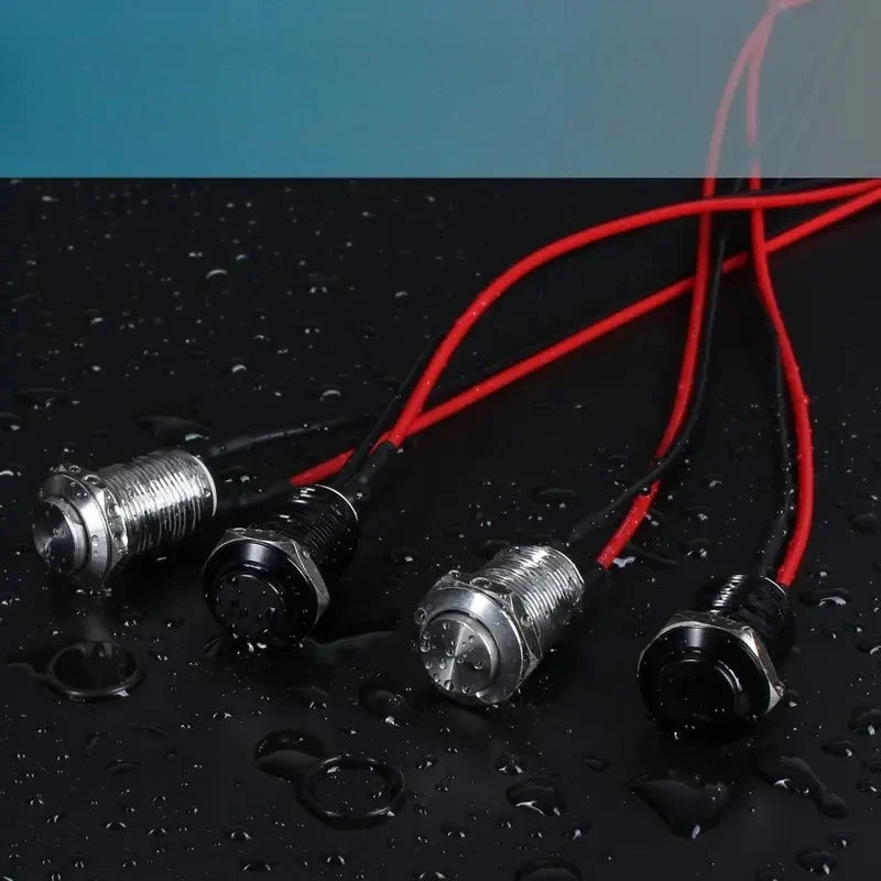 Round Head Momentary Push Button Switch Stainless Steel 1NO Normally