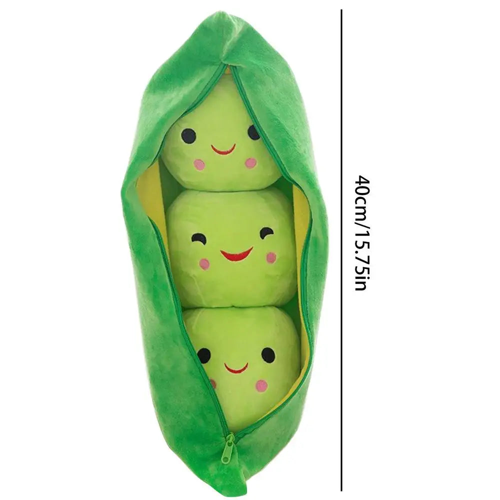 Pea Pod Plush Toy Pillow with 3 Bean Dolls | 25/40cm Gift