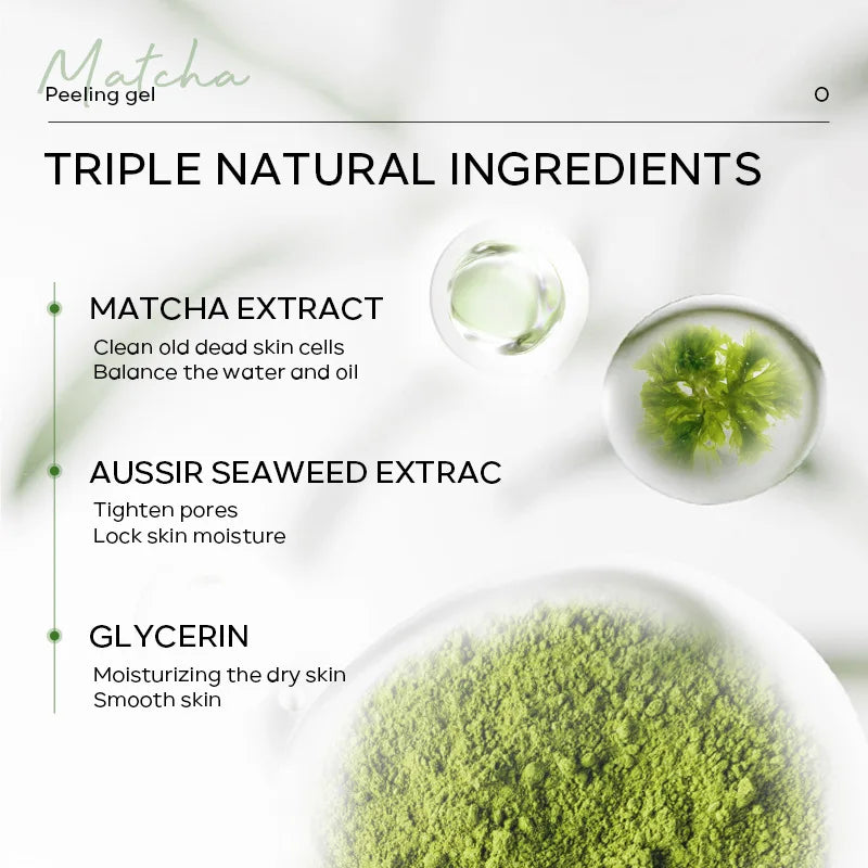 LAIKOU Matcha Exfoliating Gel 60g Body Scrub Skincare Products Peaceful Pleasures Health and Wellness
