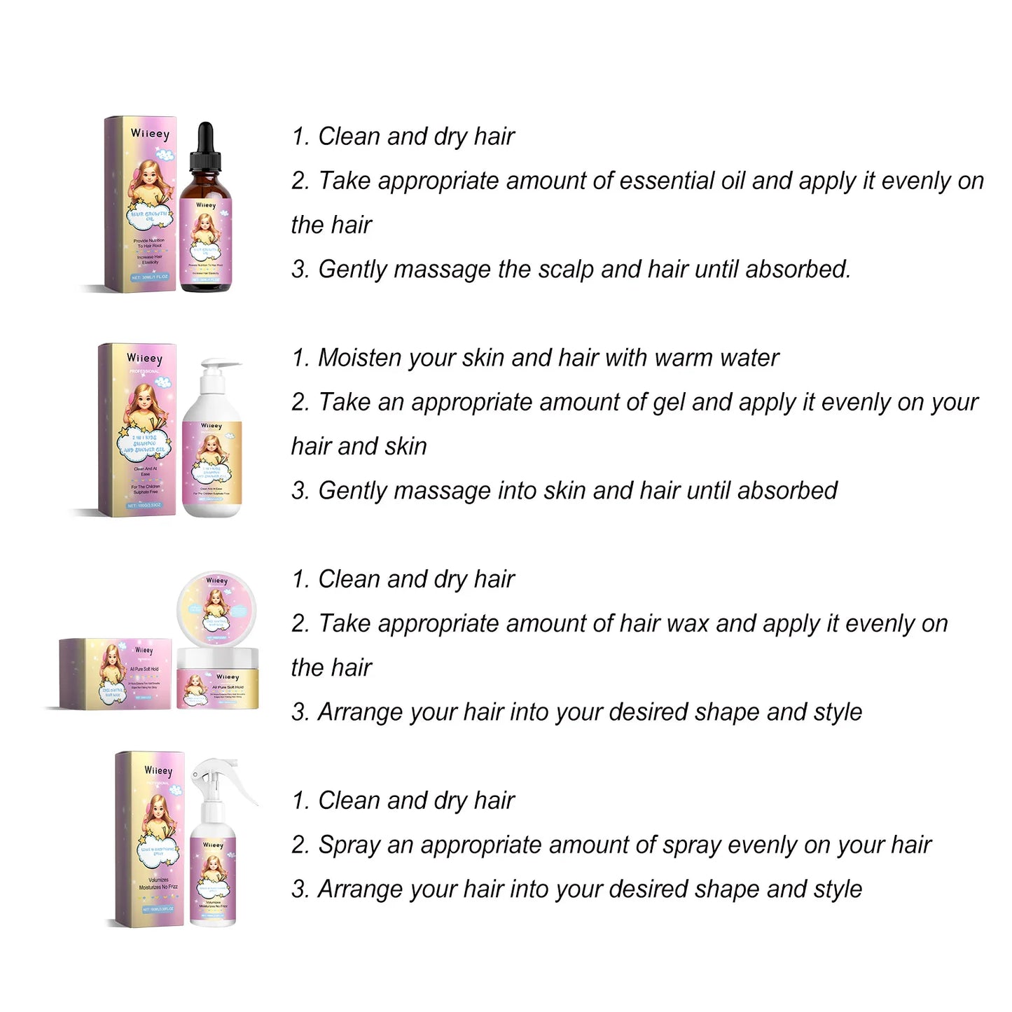 Wiieey Hair Edge Control Spray & Finishing Cream – Frizz Fix