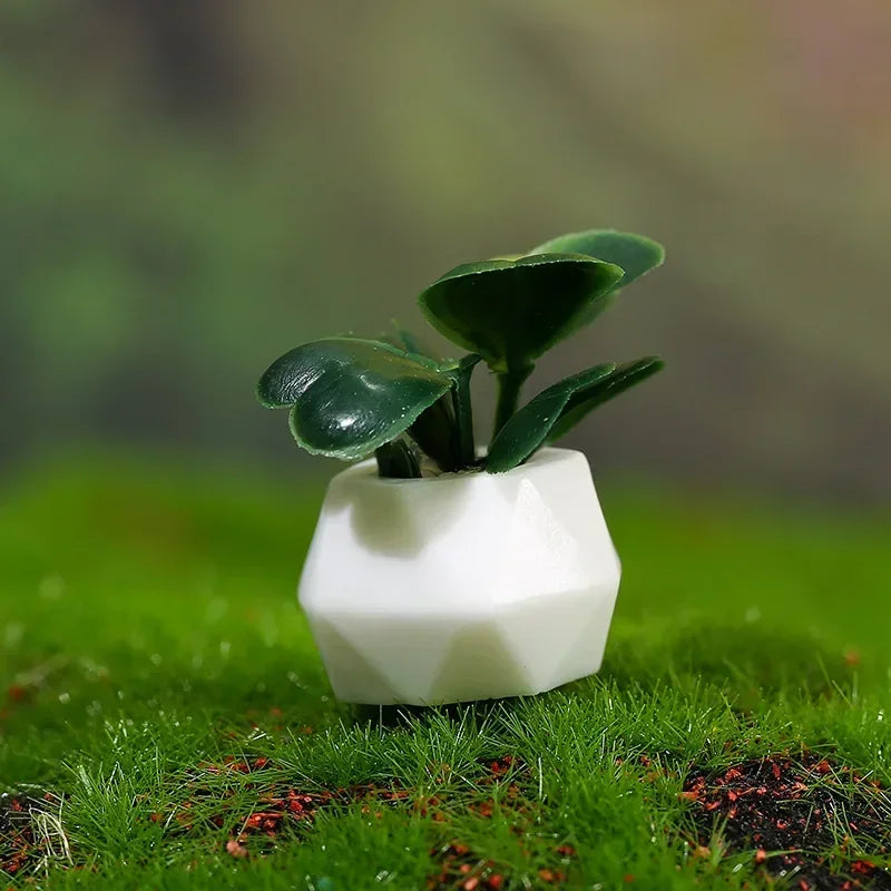 Mini Resin Figures Home Decor Desk Accessories Pot Plant Fairy Garden Ornaments Dollhouse Miniature Items Landscape DIY Peaceful Pleasures Health and Wellness B
