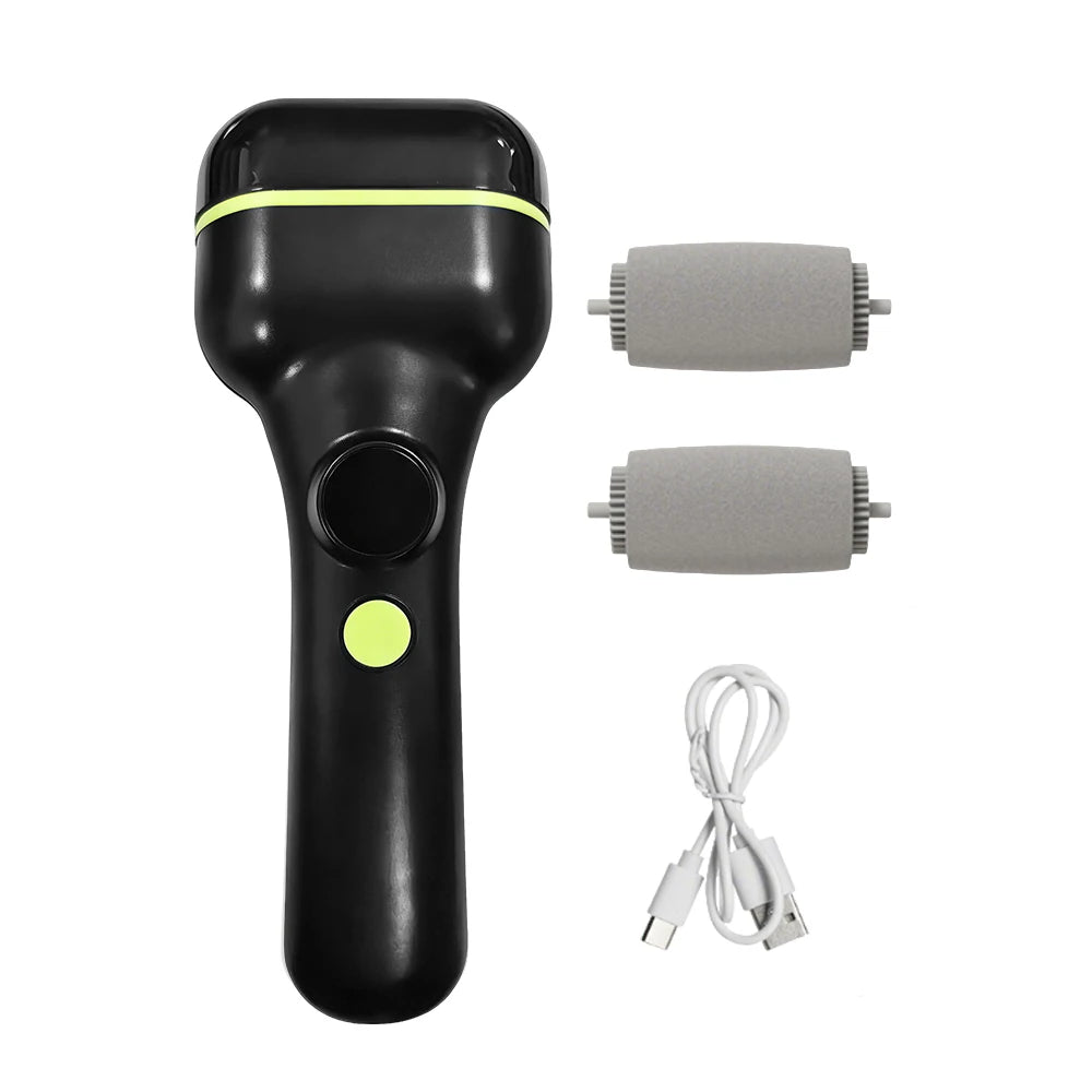Electric Foot Grinder Automatic Electric Callus Remover for Feet Rechargeable Electric Foot File Pedicure Tool Dead Skin Remover Peaceful Pleasures Health and Wellness Black