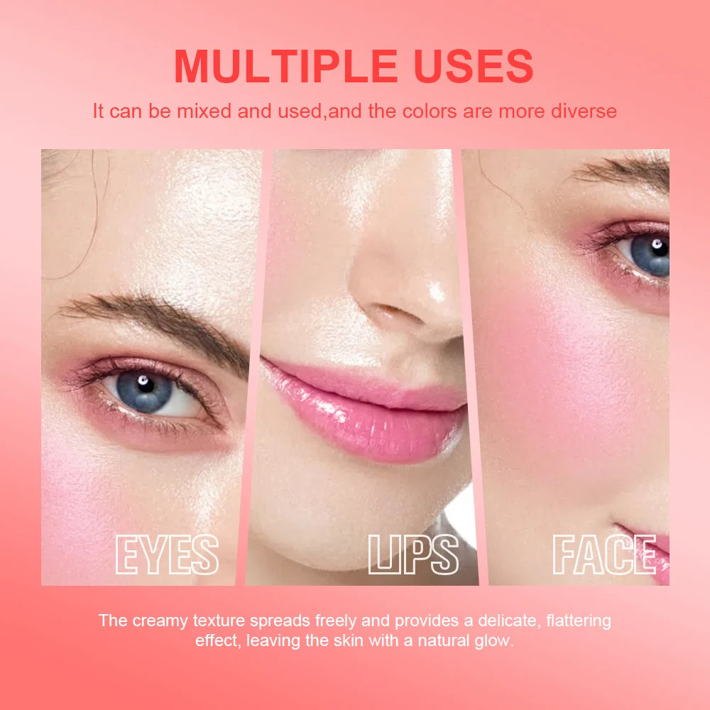 Cooling Water Jelly Blush Face Aqua Glow Pink Vital Girl Moisturizing Blush Natural Long Lasting Blush Stick Makeup For Women Peaceful Pleasures Health and Wellness