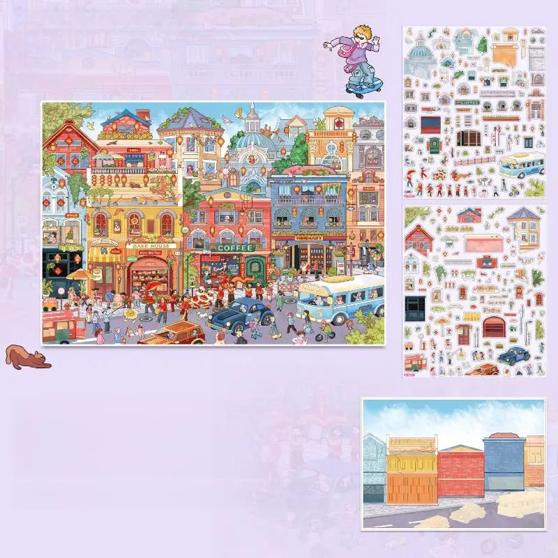 Kawaii Christmas 3D Miniature Scene Stickers – DIY Scrapbook