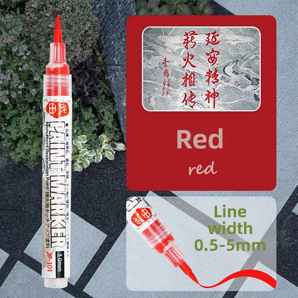 Tombstone Inscription Touch-Up Pen,Fast-Drying & Smudge-Proof Non Fading Outdoor Marker Pen,Waterproof Rock Painting Marker Pen Peaceful Pleasures Health and Wellness