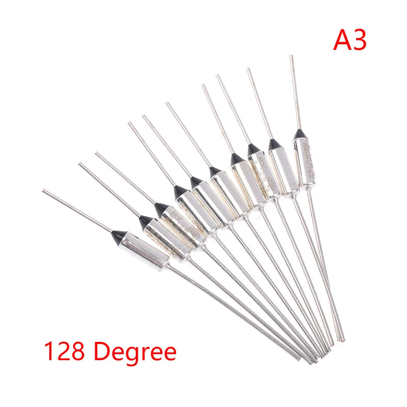 10Pcs TF Thermal Fuse RY 15A 250VTemperature 121C 125C 128C 130C 135C 140C 145C 150C 155C 160C 165C 167C 175C 180C 185C 192C Peaceful Pleasures Health and Wellness 128 Degree