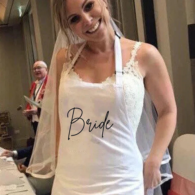 Bride & Groom Wedding Apron Set | Mr & Mrs Bridal Gift Wedding Couple Apron Peaceful Pleasures Health and Wellness