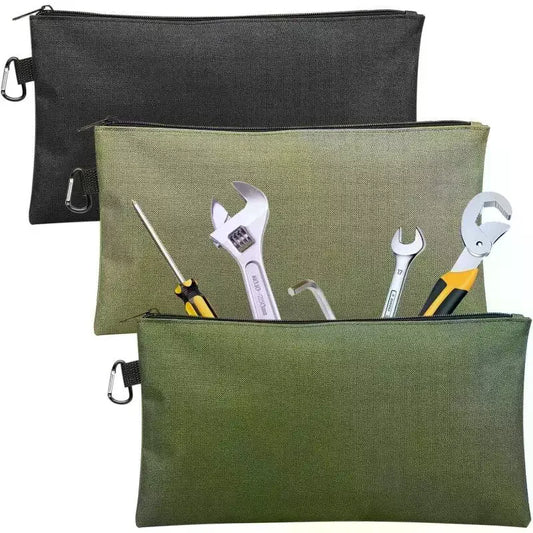Multipurpose Tool Pouch Bag with Zipper & Carabiner Tool Storage Pouch Peaceful Pleasures Health and Wellness