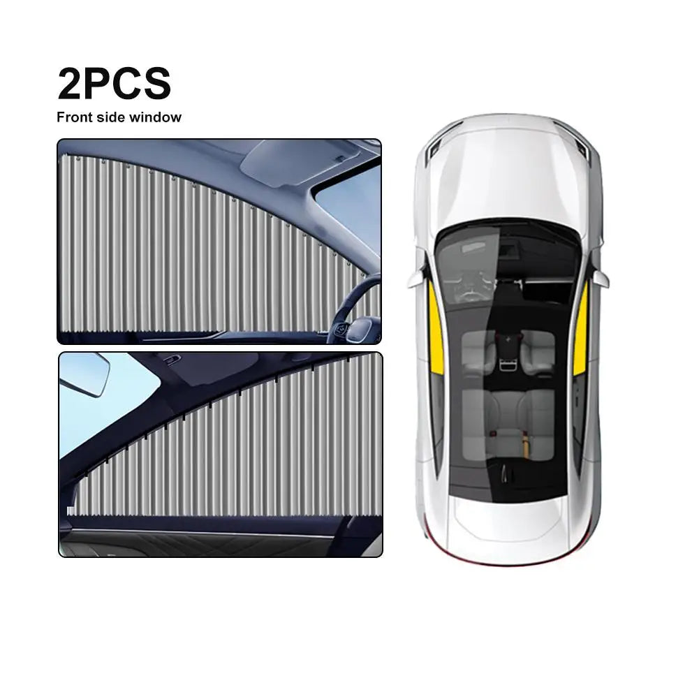 Retractable Car Side Window Sun Shade | UV Blocking Curtain