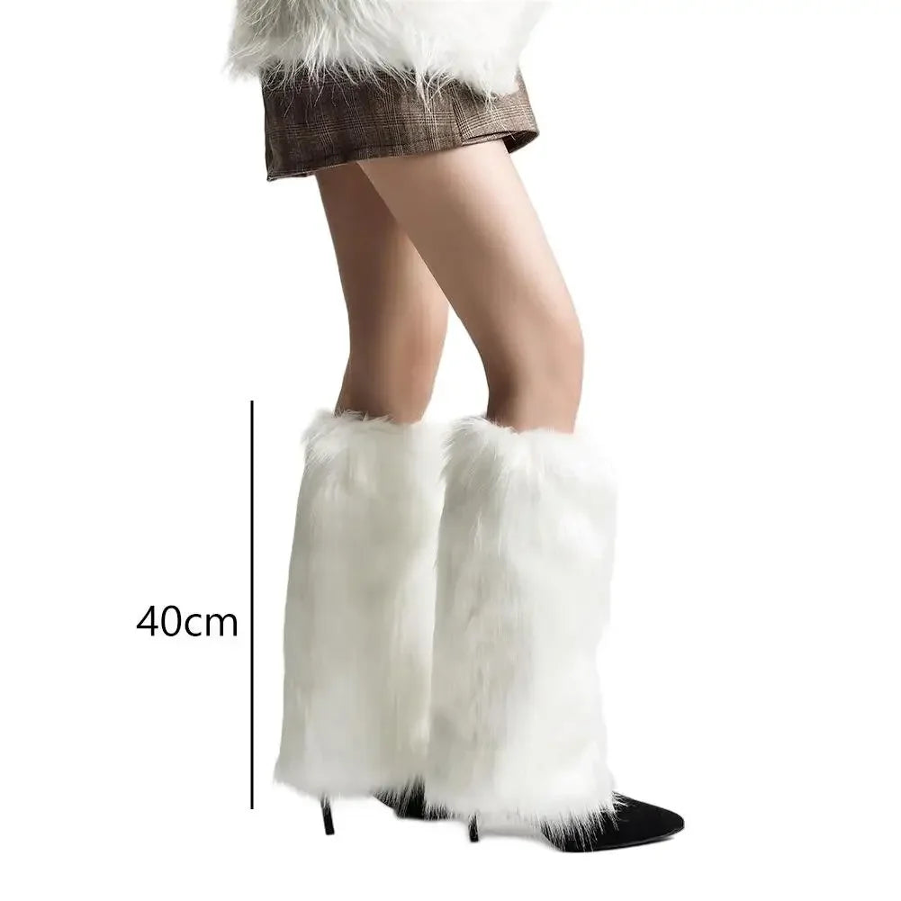 Women Faux Fur Leg Warmers Women Fall Leggings Jk Boots Stocking Girls Lolita Punk Boot Cover Harajuku Fur Foot Warming Cover Peaceful Pleasures Health and Wellness