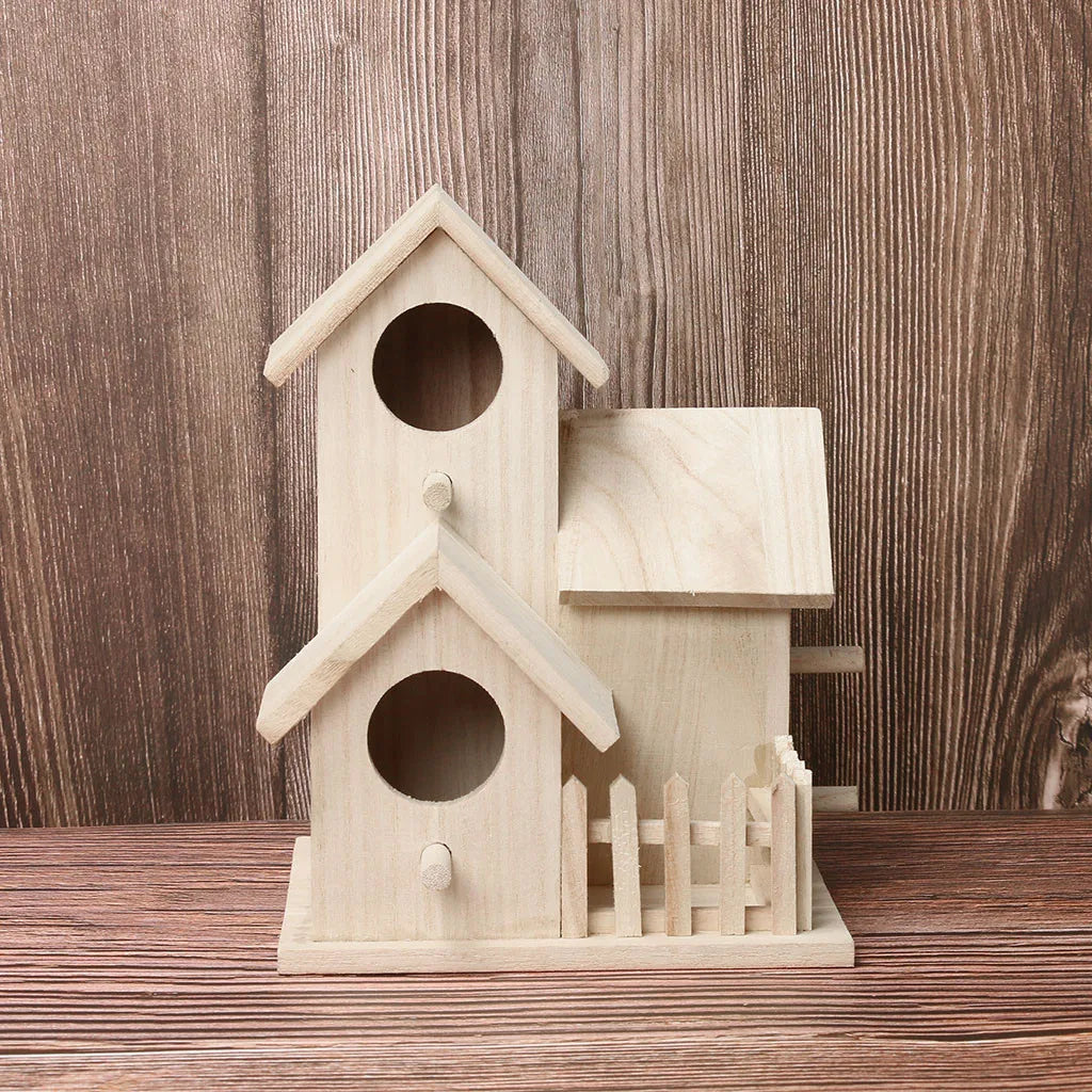 Wooden Hanging Birdhouse – Outdoor Garden Bird Nest Box