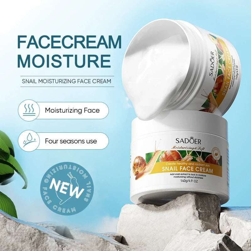 SADOER 140g Snail Moisturizing Cream – Hydrates & Firms