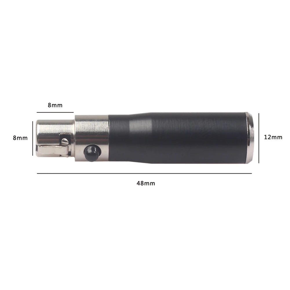 Mini XLR 3 4 Pin Female Mini Connector Audio Adapter Audio Connector Adapter Gold-plated Microphone Audio Equipment Peaceful Pleasures Health and Wellness