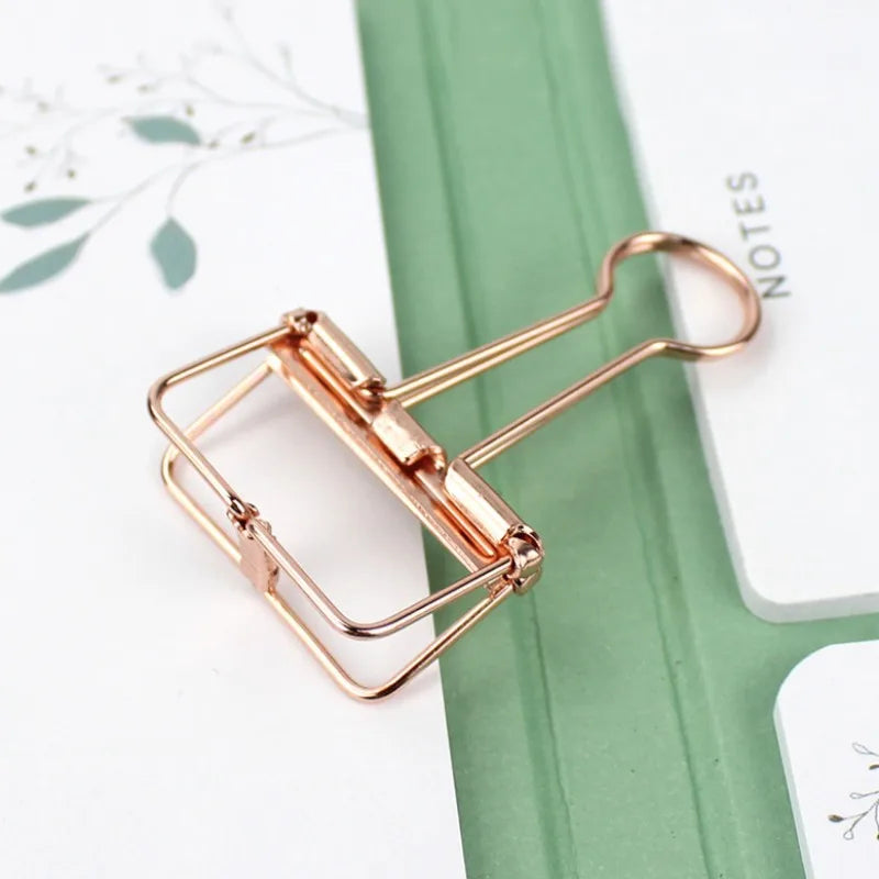 Hollow Metal Long Tail Clip Office Storage Binding Tailcoat Creative