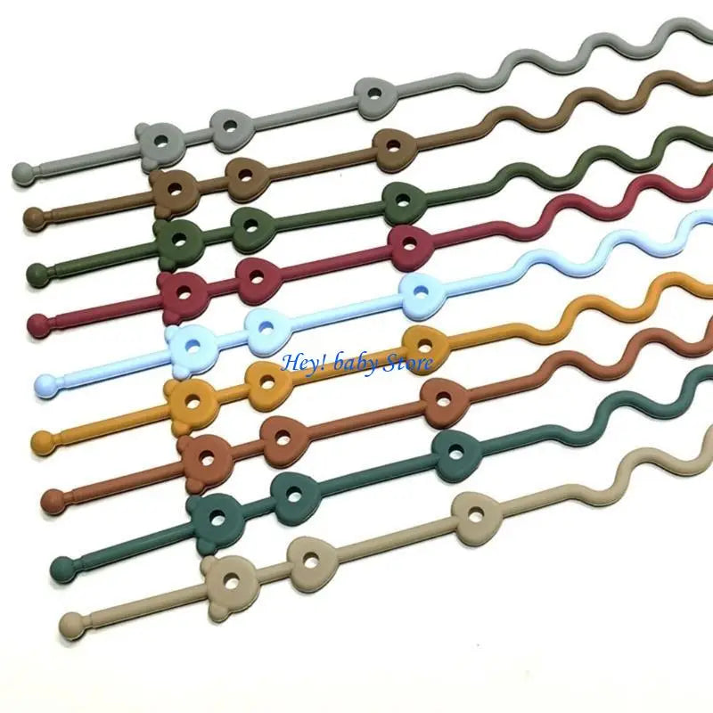 Colorful Silicone Pacifier Chain Clip – Stroller & Chair Holder