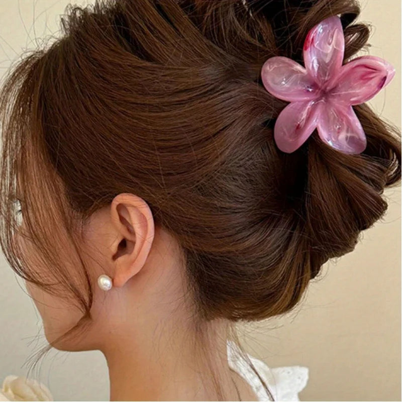3-Piece Floral Print Hair Claw Clips – Large Lightweight Plastic Claws for Women Peaceful Pleasures Health and Wellness
