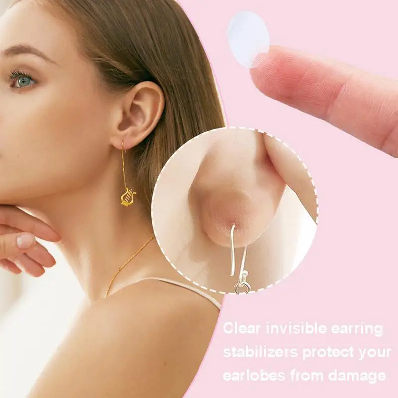 Clear Earring Support Patches – Invisible Earlobe Protectors 100/200pc